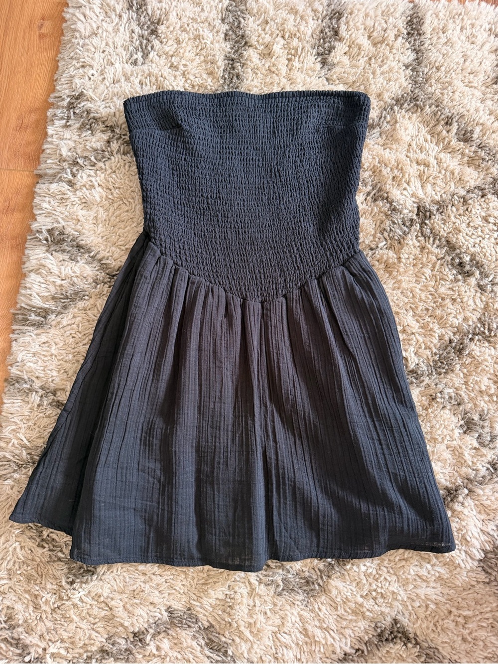 Universal Thread Black Strapless Smocked Sundress